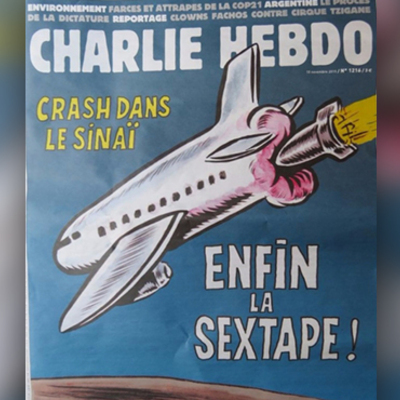 Війна карикатур: Charlie Hebdo порівняв катастрофу А321 з порно