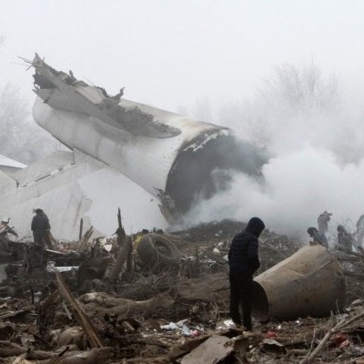 З'явилося відео з місця авіакатастрофи під Бішкеком