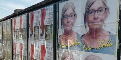 В Італії вдівець обклеїв місто фотографіями померлої дружини