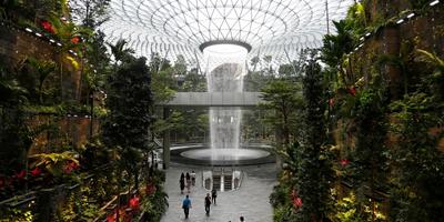 В аеропорту Сінгапуру відкрився новий комплекс з критим садом та водоспадом (відео)