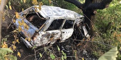 На Полтавщині водій ВАЗа згорів заживо в автомобілі після ДТП